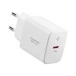 SPIGEN ESSENTIAL hálózati töltő Type-C aljzat 20W, PD gyorstöltő 3.0, FEHÉR