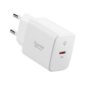 SPIGEN ESSENTIAL hálózati töltő Type-C aljzat 20W, PD gyorstöltő 3.0, FEHÉR