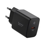 SPIGEN ESSENTIAL hálózati töltő Type-C aljzat 20W, PD gyorstöltő 3.0, FEKETE
