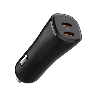 SPIGEN EV502 ARCSTATION autós töltő 2 Type-C aljzat 50W, PD gyorstöltő 3.0, FEKETE