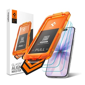 SPIGEN GLASS TR ALIGNMASTER S képernyővédő üveg 3db (2.5D, tokbarát, 9H + segédkeret) ÁTLÁTSZÓ