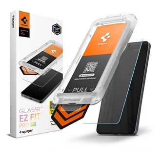 SPIGEN GLASS TR EZ FIT PRO HD képernyővédő üveg (2.5D, tokbarát, ultravékony, 0.2mm, 9H + segédkeret) ÁTLÁTSZÓ