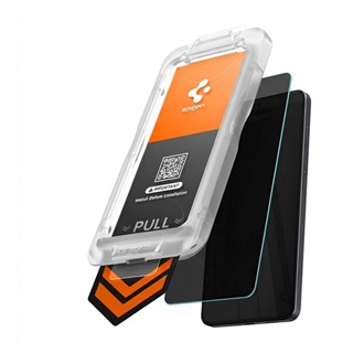 SPIGEN GLASS TR EZ FIT PRO HD képernyővédő üveg 2db (2.5D, tokbarát, betekintés ellen, 0.2mm, 9H + segédkeret) ÁTLÁTSZÓ