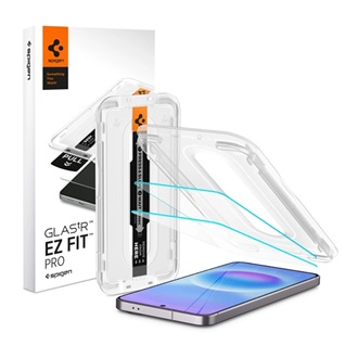 SPIGEN GLASS TR EZ FIT PRO képernyővédő üveg 2db (2.5D, tükröződésmentes, 0.2mm, 9H + segédkeret) ÁTLÁTSZÓ