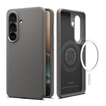 SPIGEN LIQUID AIR szilikon telefonvédő (ütésállóság, légpárnás sarok, rombusz, MagSafe) SÖTÉTSZÜRKE