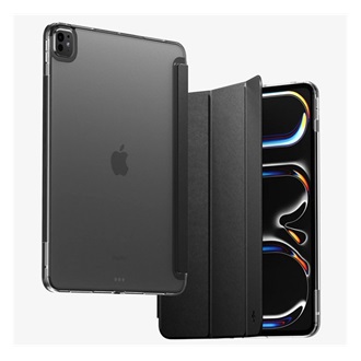 SPIGEN LIQUID AIR szilikon tok (aktív FLIP, oldalra nyíló, TRIFOLD, asztali tartó) FEKETE