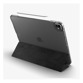 SPIGEN LIQUID AIR szilikon tok (aktív FLIP, oldalra nyíló, TRIFOLD, asztali tartó) FEKETE