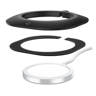 SPIGEN MAGFIT szilikon tartó csúszásgátló talp, MagSafe, FEKETE
