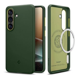 SPIGEN NANO POP szilikon telefonvédő (kameravédő, MagSafe) SÖTÉTZÖLD