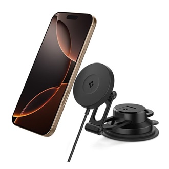 SPIGEN ONETAP PRO4 autós tartó műszerfalra, 15W, FEKETE