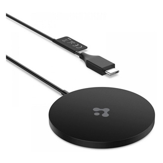 SPIGEN PF2009 asztali töltő Type-C aljzat 7.5W, wireless + Type-C tápkábel, FEKETE