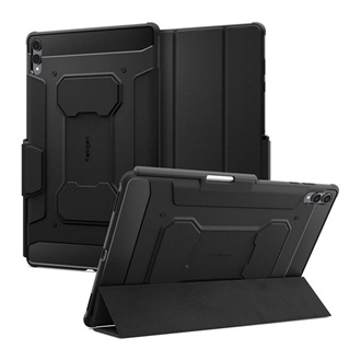 SPIGEN RUGGED ARMOR PRO tok álló (aktív FLIP, ütésállóság, TRIFOLD, asztali tartó, ceruza tartó) FEKETE