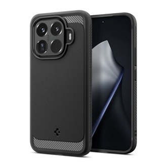 SPIGEN RUGGED ARMOR szilikon telefonvédő (ütésállóság, légpárnás sarok, karbon minta) FEKETE