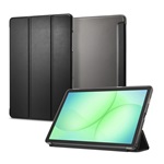 SPIGEN SMART FOLD tok álló, bőr hatású (aktív FLIP, oldalra nyíló, TRIFOLD, asztali tartó) FEKETE