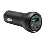 SPIGEN STEADIBOOST F31QC autós töltő USB+Type-C aljzat 48W, PD gyorstöltő 3.0, FEKETE