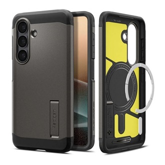 SPIGEN TOUGH ARMOR MAG műanyag telefonvédő (ütésállóság, kitámasztó, MagSafe) SÖTÉTSZÜRKE