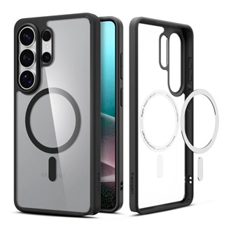 SPIGEN ULTRA HYBRID MAG műanyag telefonvédő (ütésállóság, légpárnás keret, MagSafe) FEKETE