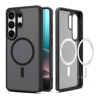 SPIGEN ULTRA HYBRID MAG műanyag telefonvédő (ütésállóság, légpárnás keret, matt, MagSafe) FEKETE