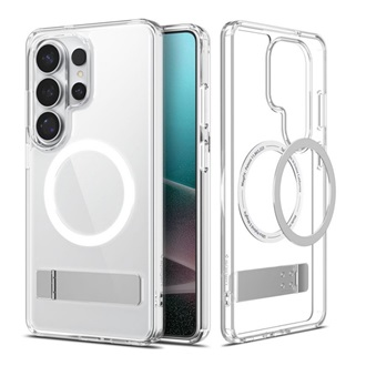 SPIGEN ULTRA HYBRID S műanyag telefonvédő (ütésállóság, légpárnás keret, kitámasztó, MagSafe) ÁTLÁTSZÓ