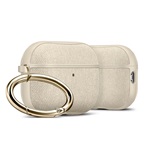 SPIGEN URBAN FIT szilikon tok karabíner, textil bevonat, BÉZS Apple AirPods Pro 3