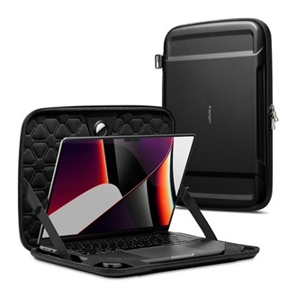 SPIGEN tok fekvő, textil LAPTOP/NOTEBOOK/TABLET (univerzális, cseppálló, cipzáras, 16") SZÜRKE Apple MacBook Pro 16"