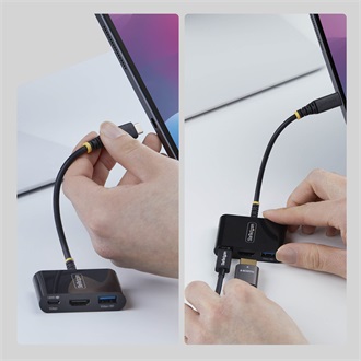 STARTECH 168B-USBC-MULTIPORT USB-C HDMI MULTIPORT HUB BLACK