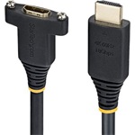 STARTECH 1.8M HDMI 2.0 CABLE M-F PANEL M TO F PANEL BLACK CABLE