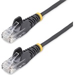STARTECH 25CM BLACK SLIM CAT6 CABLE SNAGLESS RJ45 UTP PATCH CABLE