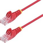 STARTECH 25CM RED SLIM CAT6 CABLE SNAGLESS RJ45 UTP PATCH CABLE