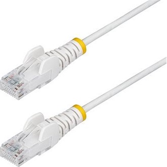 STARTECH 25CM WHITE SLIM CAT6 CABLE SNAGLESS RJ45 UTP PATCH CABLE