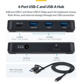 STARTECH 311UE-USB-HUB 4-PORT USB-C  USB-A HUB