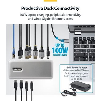 STARTECH 3X MONITOR USB-C DOCK 100W PD TRIPLE-MONITOR DP/HDMI 4K60