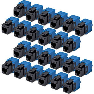 STARTECH CAT6 KEYSTONE JACK 24-PACK 24-PACK180-DEGREE TOOLLESS BLACK