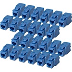 STARTECH CAT6 KEYSTONE JACK 24-PACK 24-PACK180-DEGREE TOOLLESS BLUE