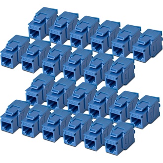 STARTECH CAT6 KEYSTONE JACK 24-PACK 24-PACK180-DEGREE TOOLLESS BLUE