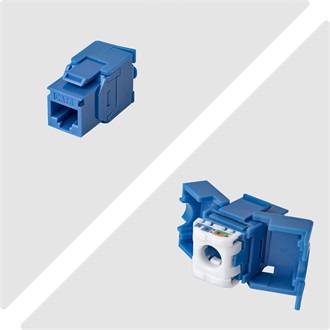 STARTECH CAT6 KEYSTONE JACK 24-PACK 24-PACK180-DEGREE TOOLLESS BLUE