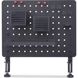 STARTECH CLAMP-ON PEGBOARD ORGANIZER WITH ACCESSORIES STEEL BLACK