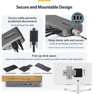 STARTECH DUAL-DP USB4 DOCK 100W PD 144HZ 100W PD DRIVERLESS