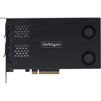 STARTECH DUAL M.2 NVME SSD TO PCIE X8 REMOVABLE MOBILE RACK/BACKPLANE