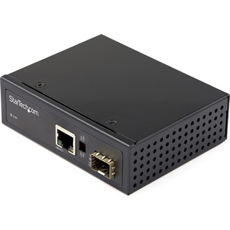 STARTECH INDUSTRIAL FIBER TO ETHERNET CONVERTER 1GBPS SFP TO RJ45
