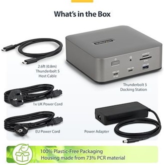 STARTECH THUNDERBOLT 5 DOCKING STATION TRIPLE MONITOR 140W LAPTOP CHARG