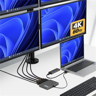 STARTECH USB-C TO QUAD DP ADAPTER ADAPTER 4K 60HZ DISPLAYPORT PD
