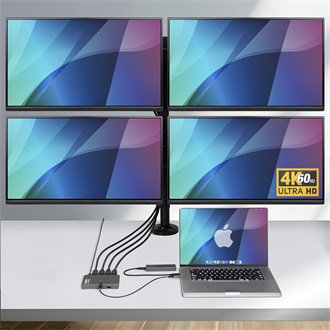 STARTECH USB-C TO QUAD DP ADAPTER ADAPTER 4K 60HZ DISPLAYPORT PD