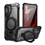 SUPCASE UNICORN BEETLE GRIP MAG defender műanyag telefonvédő (erős ütésállóság, kitámasztó, Magsafe) FEKETE