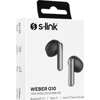 S-Link Weber G10 True Wireless fülhallgató headset fekete