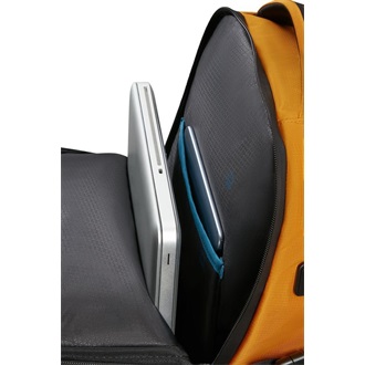 Samsonite Biz2Go Backpack 15,6" notebook poliészter hátizsák narancssárga-fekete (Radiant Yellow)