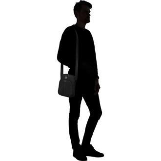 Samsonite Sacksquare Crossbody Bag M 9,7" tablet műanyag oldaltáska fekete