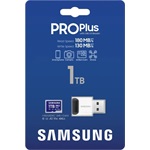 Samsung 1024GB Pro Plus UHS-1 Class10 U3 V30 A2 microSDXC memóriakártya + kártyaolvasó BOX fehér-kék