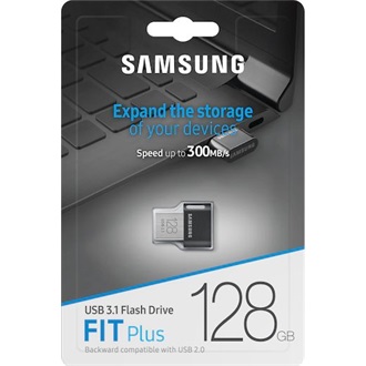 Samsung 128GB FIT Plus vízálló USB-A 3.2 Gen1 pendrive BOX fekete