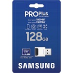 Samsung 128GB PRO Plus UHS-1 Class10 U3 V30 A2 microSDXC memóriakártya + kártyaolvasó BOX fekete